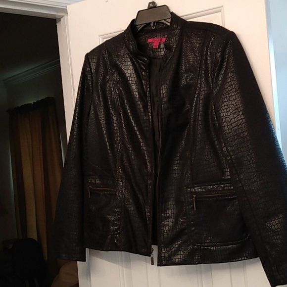 Croc Embossed Moto Jacket - Picture 14 of 14